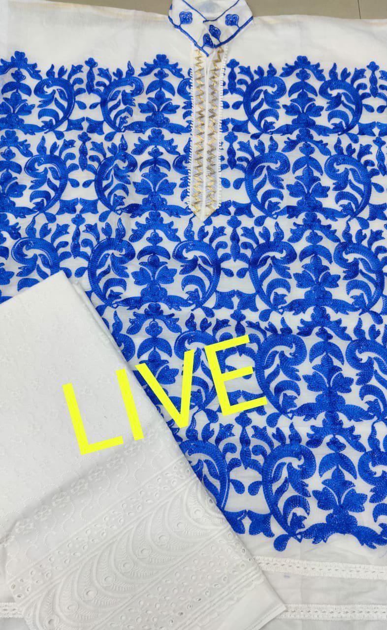 Fancy Cotton Embroidered Dress Material