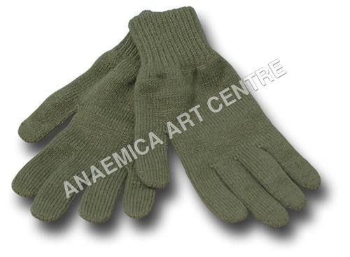 Green Woollen Hand Gloves