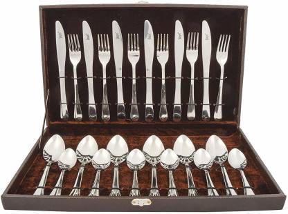 Silver Shapes Opera Cutlery Set With Box 24 Pcs