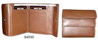 Pure Leather Ladies Wallet - 100% Leather, 10x2 Cm, Cognac Color | Handmade, Functional Daily Use Wallet For Travel And Picnics