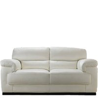 Two Seater Cushion Leather Sofa