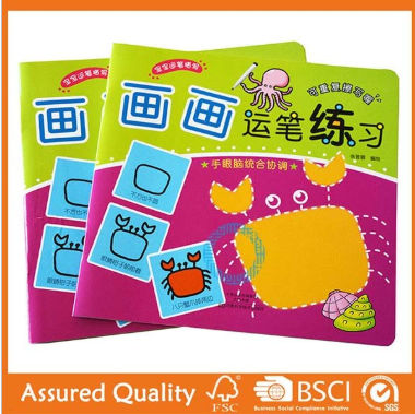 Saddle Stitched Book - Cardboard Cover Variable Size Offset Paper Vibrant Colors Durable Binding Custom Designs