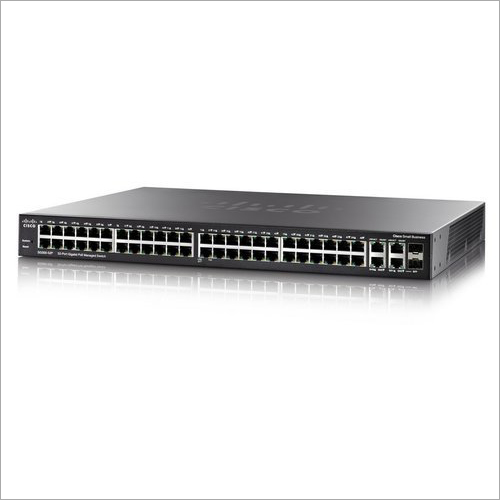 Black Cisco Catalyst Sg300-52P Switch