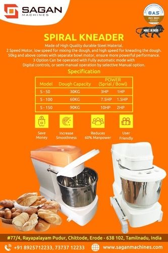 Fully Automatic Spiral Mixer Machine