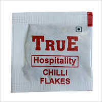 Chilli Flakes Sachet - Standard Size, Leak Proof Design , White Color Ideal For Travelling