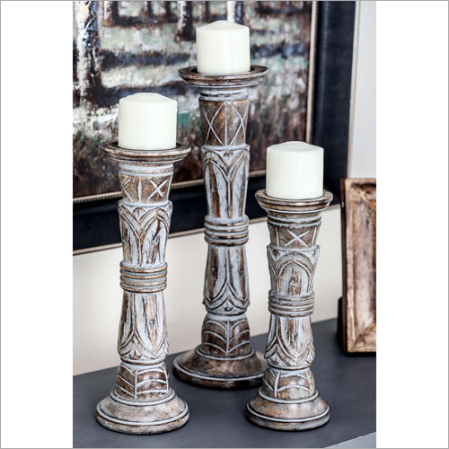 Wooden Decorative Candle Stand