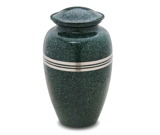 White Marble Metal Alloy Urn