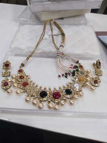 Kundan Gold Necklace Grade: Available In All Grades