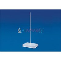 Retort Stand Polypropylene Labappara - 225 X 150 Mm Base Size, 12.5 Mm X 750 Mm Non-corrosive Rod | Ideal For Laboratory And Chemistry Lab Use