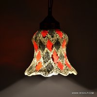 Decorated Glass Wall Hanging Lamp