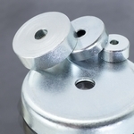 Pot Magnets, Flat With A Hole Permanent Magnets