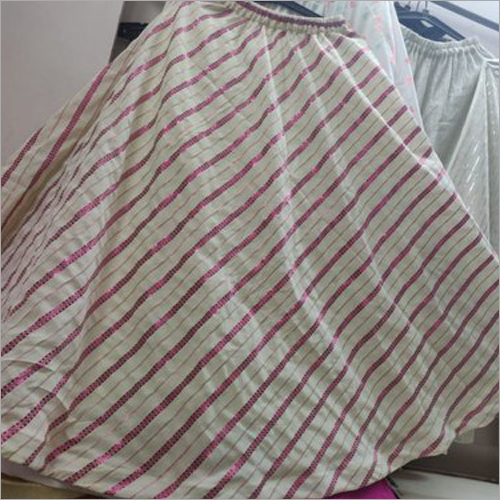 Girls Cotton Skirt - Cotton, Size S-XXL, Green & Multicolor | Casual Style, Available in Plain & Striped Patterns for All Seasons