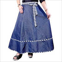Girls Denim Skirt - Denim Fabric, Sizes S-xxl, Color Options: Blue & Multicolor | Casual Style For All Seasons: Rainy, Spring, Summer, Winter