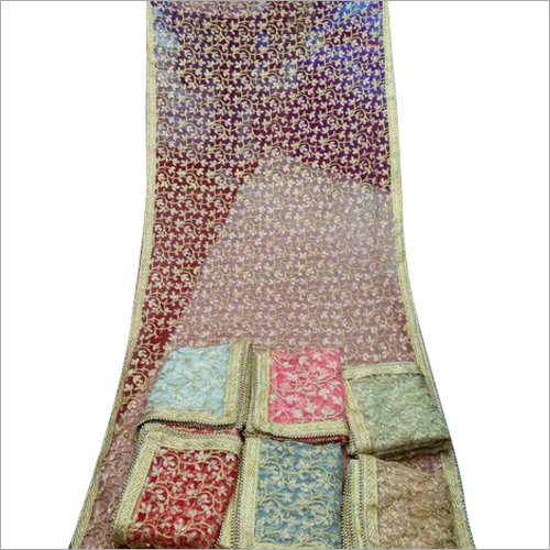 Ladies Wedding Dupatta - Embroidered Traditional Ethnic Red and Multicolor | Quick Dry No Fade Washable Dry Clean Only Suitable for All Seasons