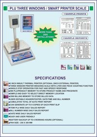 Plu Three Windows Smart Label Printer Scale