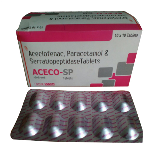 Aceclofenac Paracetamol And Serratiopeptidase Tablets General Medicines
