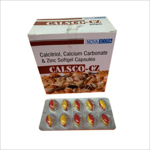 Calcitriol Calcium Carbonate And Zinc Softgel Capsules General Medicines