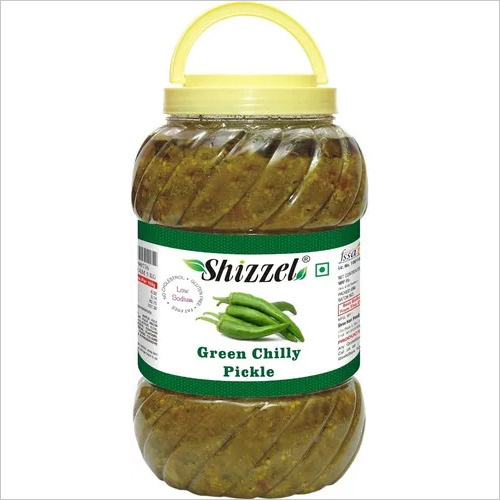Green Chilli Pickle - 5 kg | Spicy Flavor, Long Lasting Preservation, Made with Salt and Spices