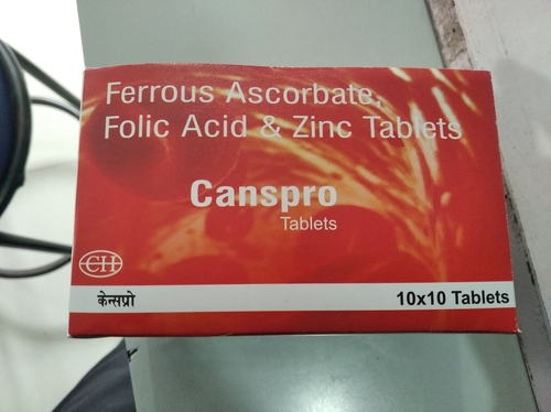 Ferrous ascorbate 100 mg Folic acid 1.5 mg & Zine 22.5 mg