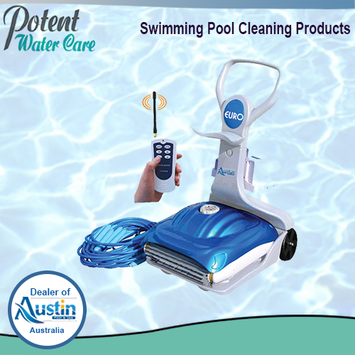 Blue & White Swimming Pool Cleaning Products
