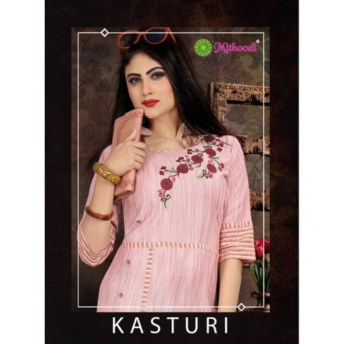 Rayon Style Kurti Decoration Material: Cloths