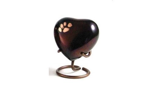 Classic Paw Print Raku Heart Keepsake New