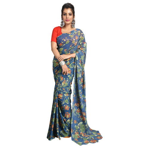 Digital Printed Designer Bollywood Saree - Georgette, 5.5 Meters | Breathable, No Fade, Non-Toxic, Quick Dry, Washable, All Year Wear
