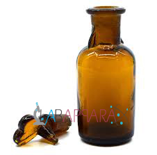 Dropping Bottles Amber T.K Pattern (Soda Glass)