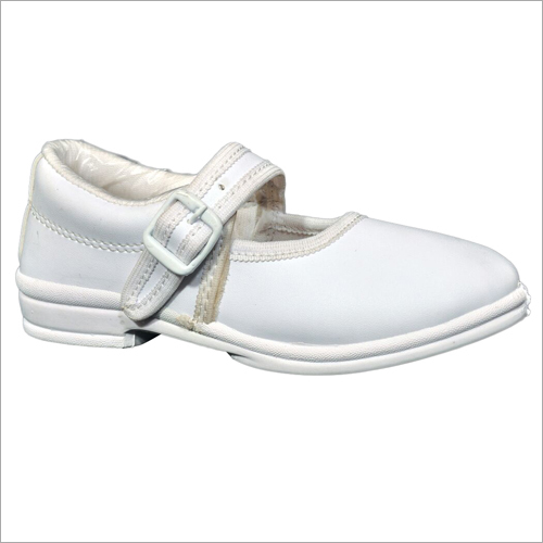 Washable Girls White Ankle Strap School Shoes at Best Price in ...