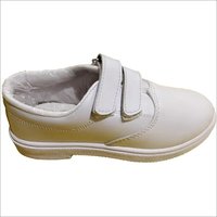 Velcro White School Shoes