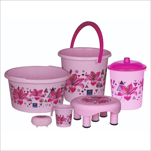 6 Bathroom Set Baby Pink