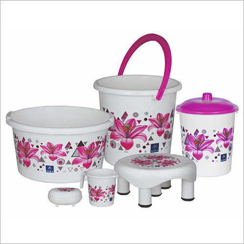 6 Bathroom Set Pink