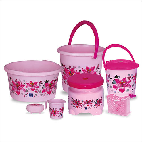 7 Bathroom Set Pink