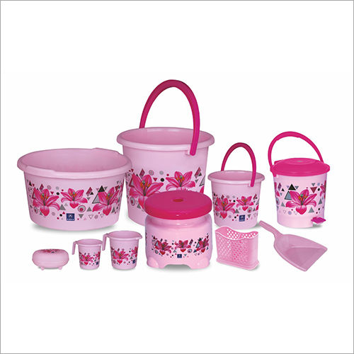 10 Bathroom Set Pink