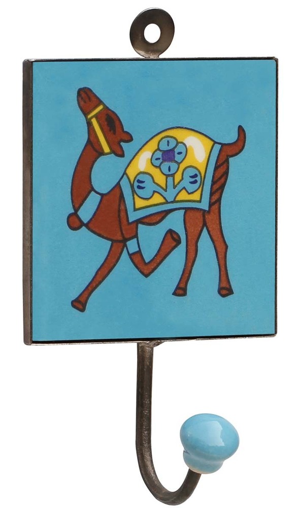 Ceramic Wall Hook with Camel Design