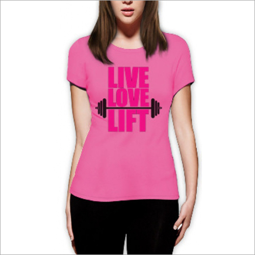 Ladies Gym T-Shirt - Soft Pure Fabric, O-Neck, Pink & Multicolor, Short Sleeves, Available in S-XXL | Seamless Finish, Fade & Shrink Resistant, Elegant Colors
