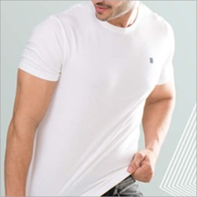 White And Also Available In Multicolor Mens Polyester Lycra T-Shirt