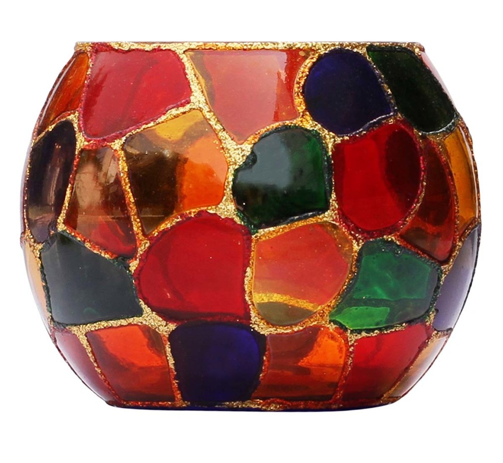 Mosaic Glass Tea Light Holder