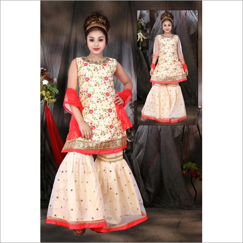 Girls Party Wear Sharara Suit
