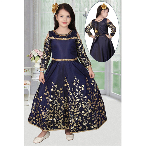 Girls Embroidered Gown
