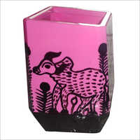 Hand Painted Plastic Pen Holder