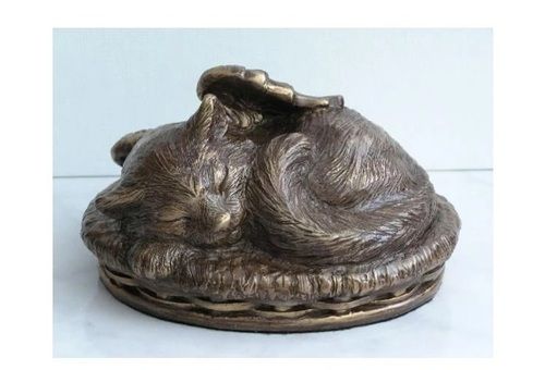 Cat Urn in Cold Cast Bronze New