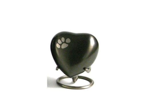 Enamel Classic Slate Paw Print Heart Keepsake New