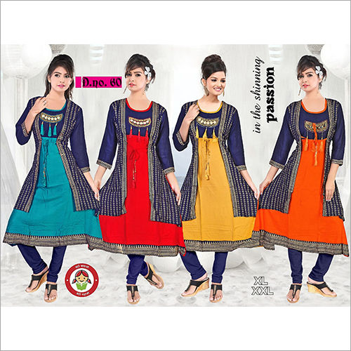 Available In Different Colors Ladies Trendy Kurti