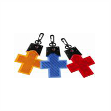 Safety Reflector Light BD054 - Plastic 2" Dia x 1/4" 3 Light Modes | LED Keychain ROHS & CE Certified Eco-Friendly