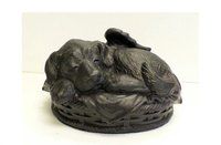 Dog Urn in Cold Cast Bronze New