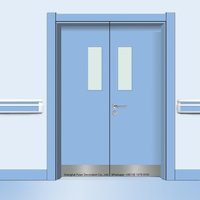 Hospital Door with Kick Pull Plate