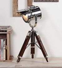 Thor Instruments.Co Classical Vintage Designer Spotlight With Table Lamp Tripod Silver