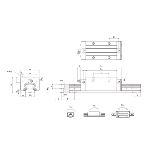 Chrome Steel Hrh Series Linear Guideways