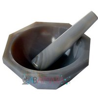Agate Mortar & Pestle (grey)